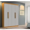 Guarda-Roupa 5004 Rei Móveis Peroba Perola 04 Portas 02 Gavetas