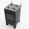 Fogão Ares Realce 4 Bocas Preto Com Acendimento Automático - Image 3