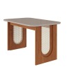 Sala de Jantar Valentina Cimol Cinamomo Off White C 04 Cadeiras Juliana Madeira Linho Bege