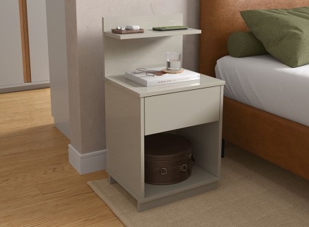 Mesa de Cabeceira Mavie Patrimar Off White 1G