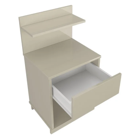 Mesa de Cabeceira Mavie Patrimar Off White 1G - Imagem 3