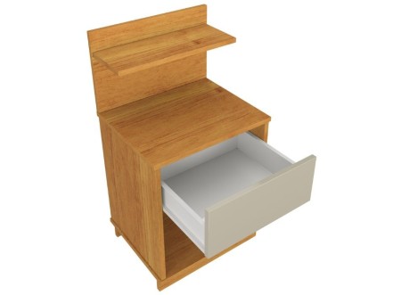 Mesa de Cabeceira Mavie Patrimar Cinamomo Off White 1G - Imagem 3