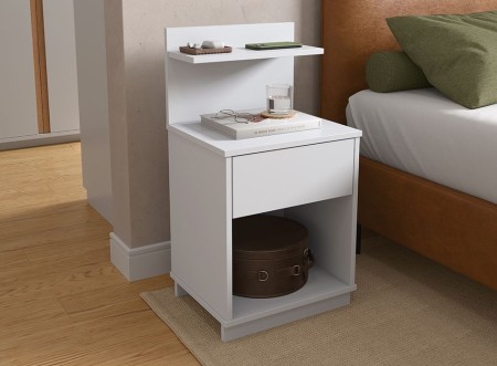Mesa de Cabeceira Mavie Patrimar Branca 1G