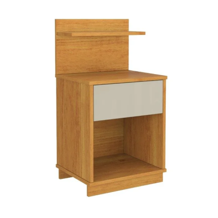 Mesa de Cabeceira Mavie Patrimar Cinamomo Off White 1G - Imagem 2