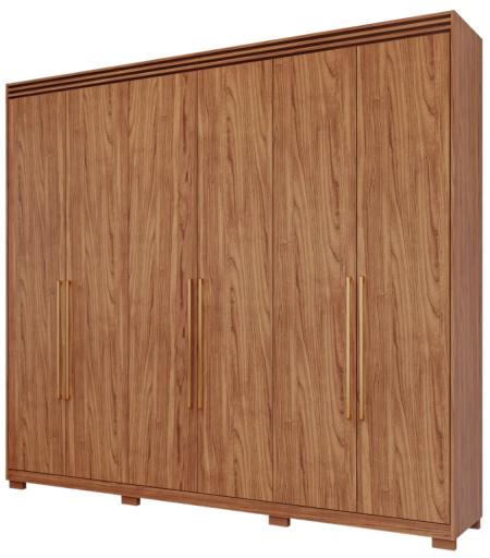 Guarda-Roupa Aurora Panan Cinamomo 06Pts 05Gts Espelho Pés - Imagem 2