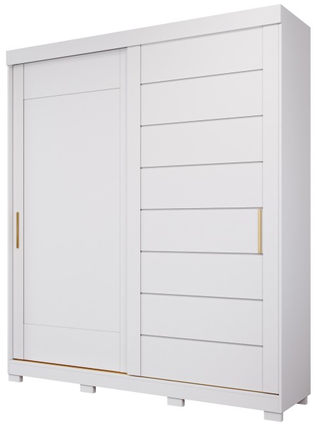 Guarda-Roupa Flora Panan Branco 02Pts 04Gts Espelho Pés - Imagem 2