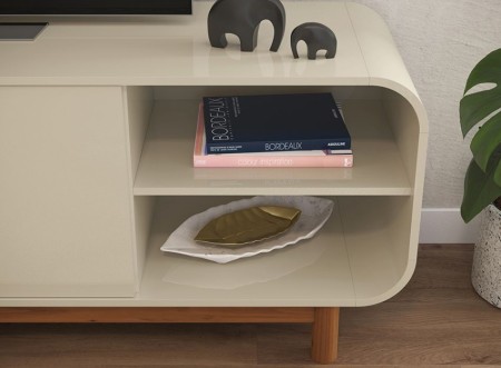 Rack Oasis Patrimar Off White Cinamomo - Imagem 3