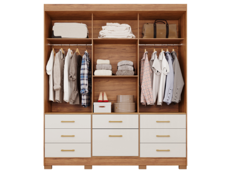 Guarda-Roupa Luiza Panan Cinamomo Off White 04Pts 7Gts Espelho Pés - Imagem 2